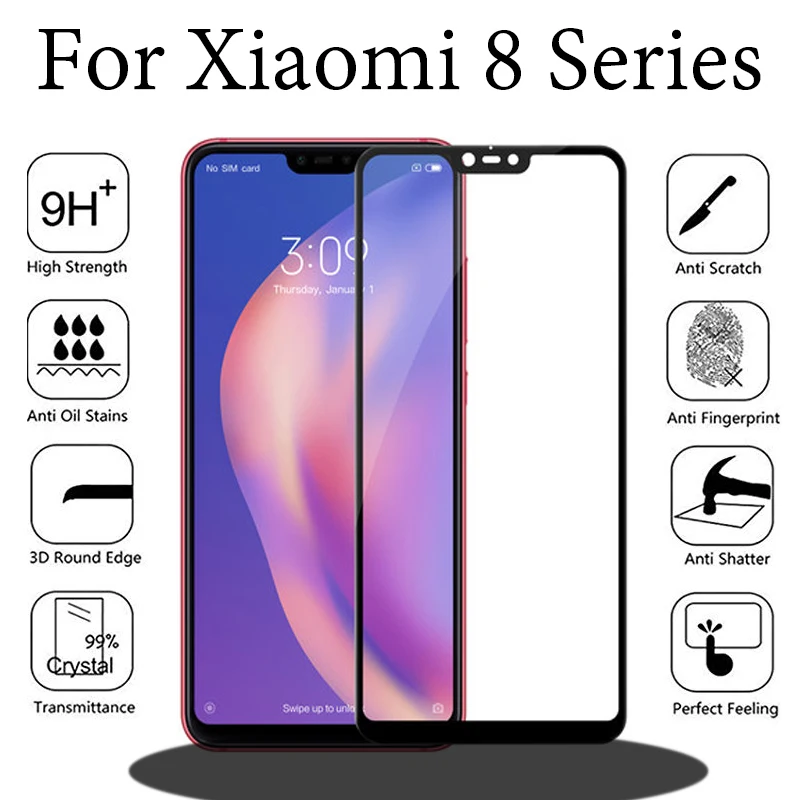 Стекло на Ksiomi Mi 8 Lite для Xiaomi Xiaomei Mi8 световая камера защита Xiaomi8 pro Xiomi se Xaomi