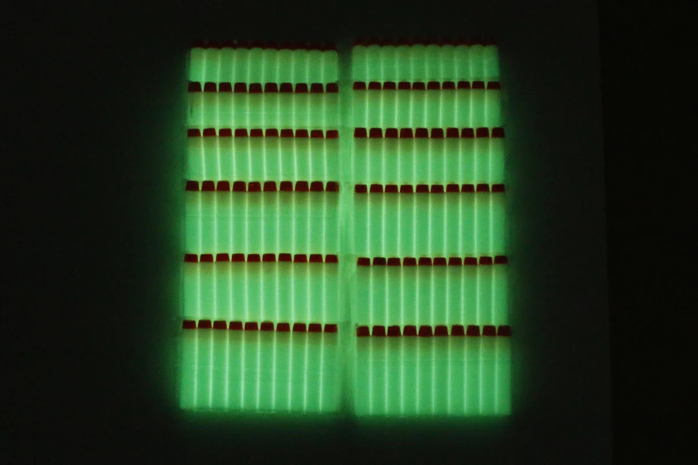 20Pcs Glow Soft Bullet for Nerf Blasters Kids Toy Gun Refill Fluorescent Darts glow in the dark white Luminous