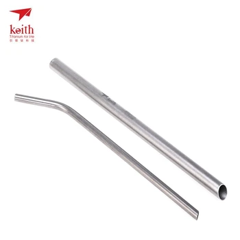 

Keith Titanium Drinking Straw 21cm Bend And Straight Family Drink Straws Camp Hike With Clean Brush Ti3701/Ti3702 Dropshipping