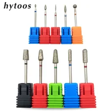HYTOOS 10PCS Diamond Nail Drill Bit Kit 3/32″ Milling Cutter Bits For Manicure Pedicure Drill Accessories Cuticle Clean Tools