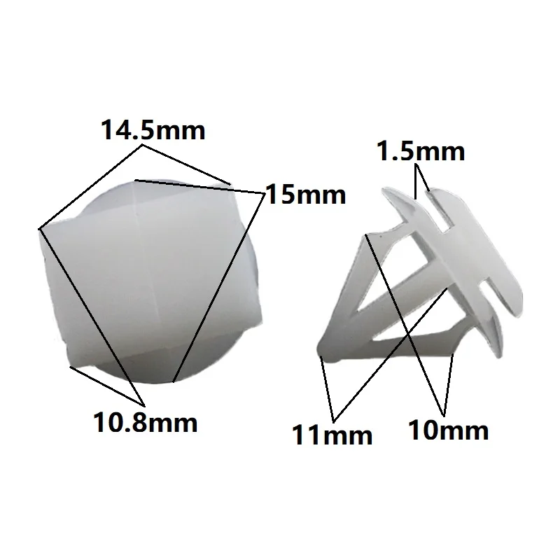 KELIMI нейлон белый ДВЕРИ ОТДЕЛКОЙ панель литье фиксаторы крепеж Пряжка 10 мм отверстие для toyota chery