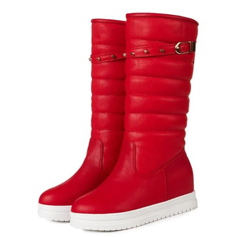 Women Boots Autumn and winter New style Non-slip Thick bottom Snow boots white thickening Cashmere Internal increase High Boots