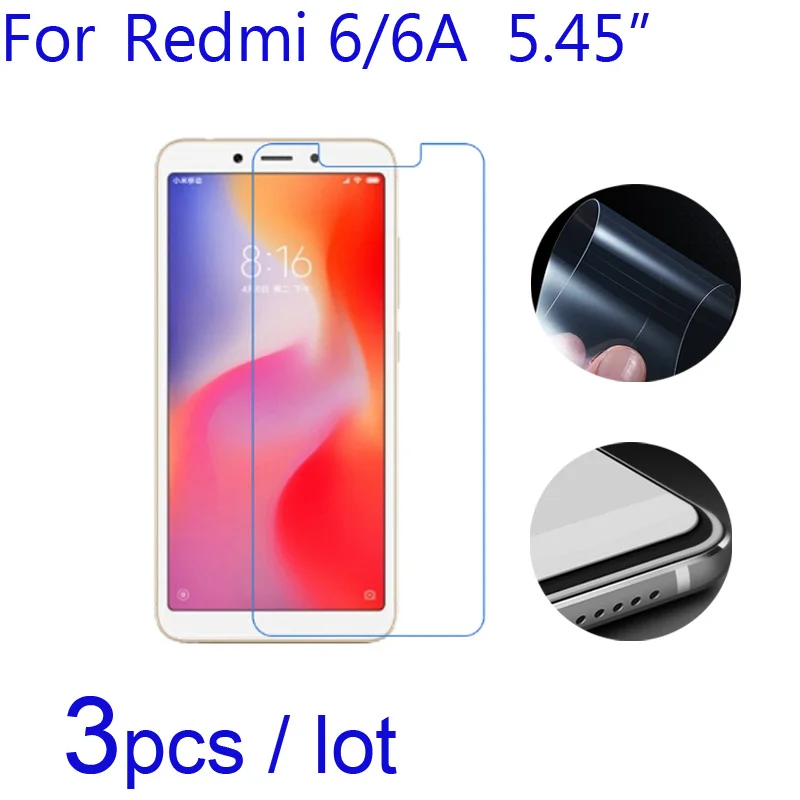 

3pcs Soft Screen Protectors for Xiomi Xiaomi Redmi 6 pro/A2 Lite Clear/Matte/Nano Anti-Explosion Protective Films for Redmi 6/6A
