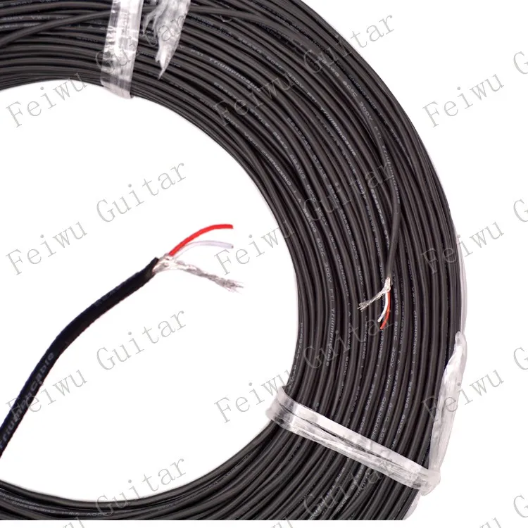 1 Meter Electric Bass Guitar Pickup Hookup 2 Core Shielded Cable / Guitar Pots Hookup 2 Core& Earth Wire