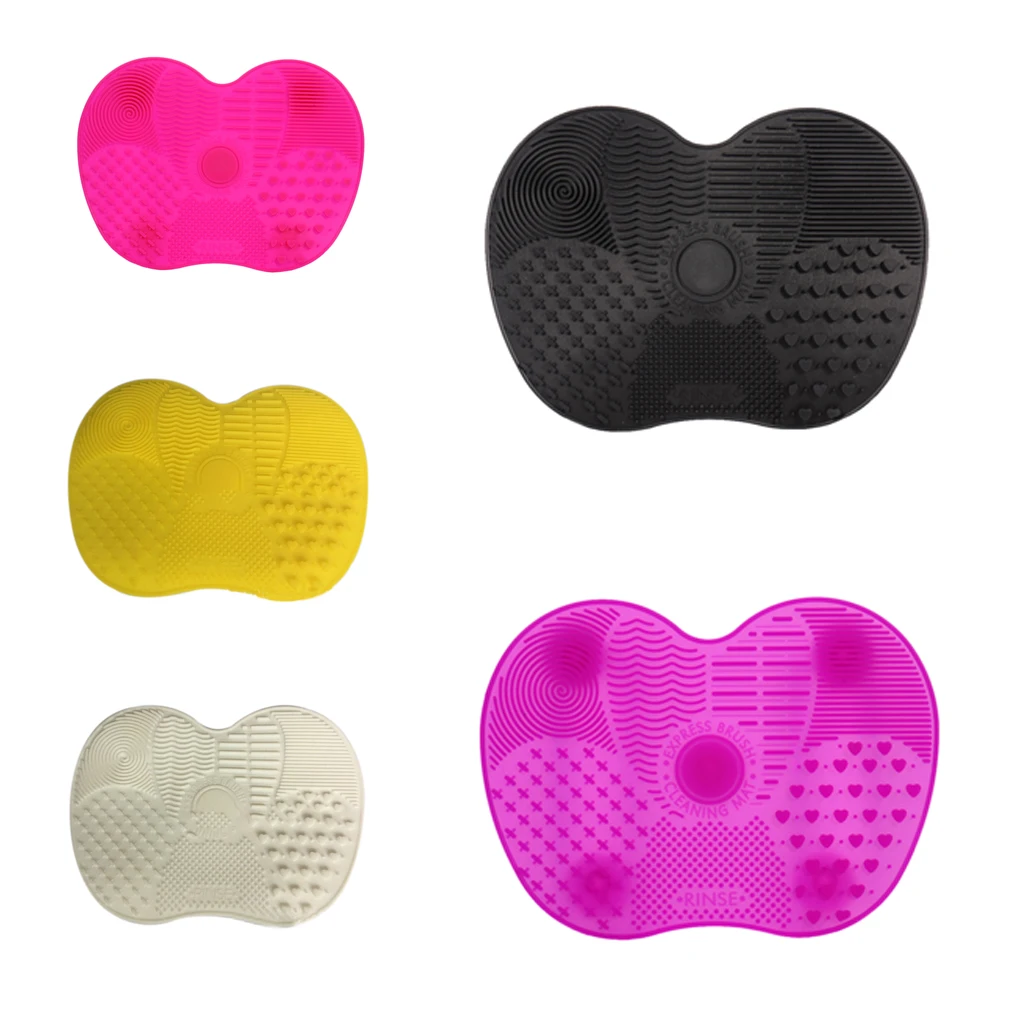 Silicone Makeup Brush Cleaner Pad Foundation Makeup Brush Scrubber Board Make Up Washing Brush Gel Cleaning Mat Hand Tool