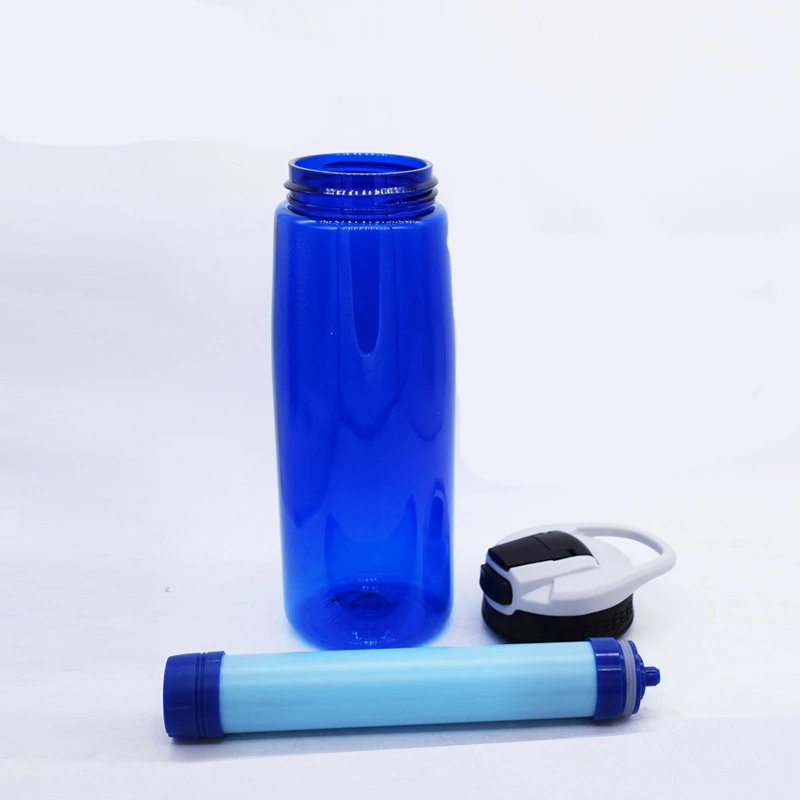 650 мл спортивная чашка фильтра для воды очиститель бутылки BPA бесплатно выживания питьевой набор инструментов для спорта на открытом воздухе портативный путешествия