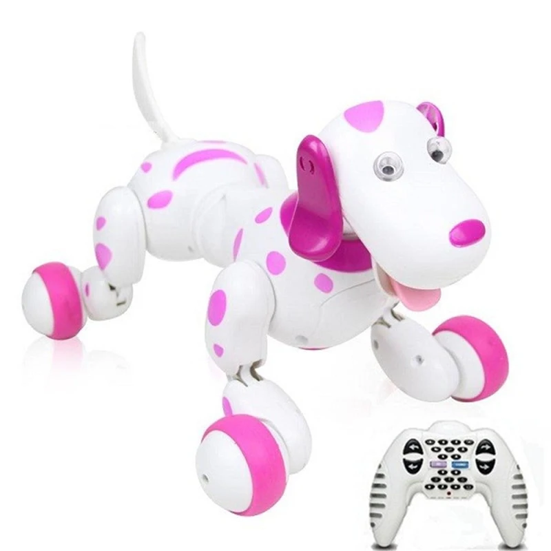 Популярные детские милые 2,4G RC робот умная собака 777-338S RC интеллектуальная имитация собаки Многофункциональная игрушка VS TT320 динозавр - Цвет: Красный