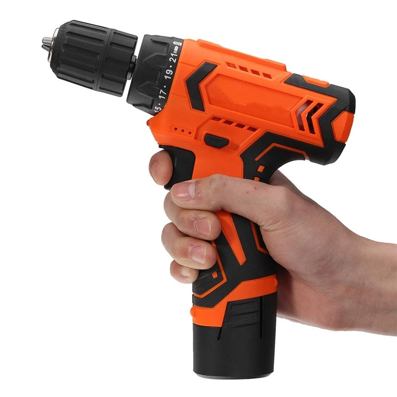 

Big Promotion Electric Drill 12V Cordless Hammer Drills Two Gear Mini Screwdriver Driver Power Tools Electric Drilling Tool Set