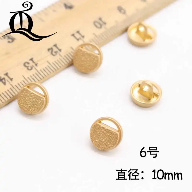 10 шт золотой черный микс диаметр 10-16 мм золотистые металлические пуговицы, аксессуары для одежды, рубашки, брендовые пуговицы для пальто, xx - Цвет: No6