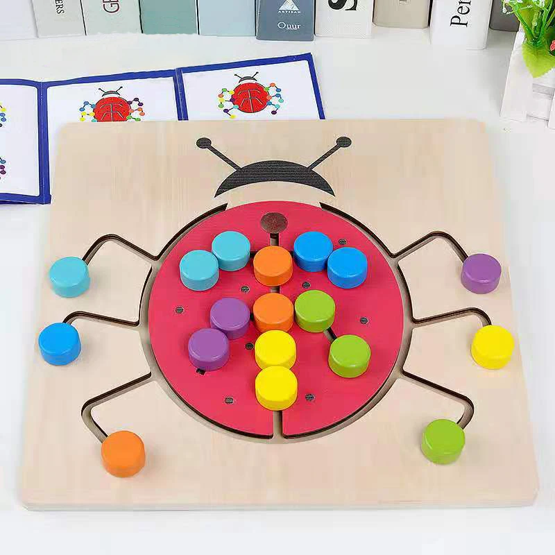 

Baby Toys Kids Montessori Early Learning Educational Wooden Toys Maze Slide Puzzle Jigsaw Board Teaching Aids For Children Gifts