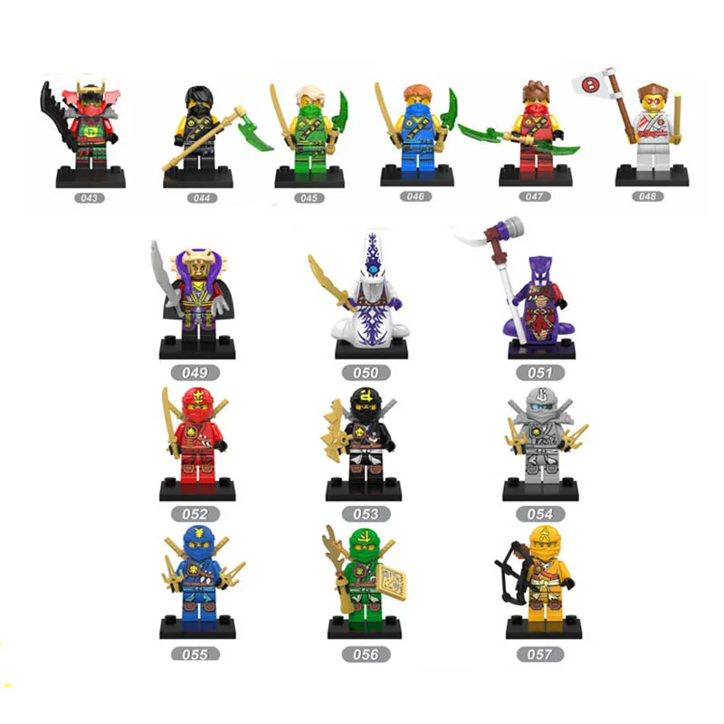 

15pcs Compatible LegoINGlys Hot Ninjagoed Figures Jay Kai Zane Lloyd Model Building Blocks kits Brick Toys for Children Gifts
