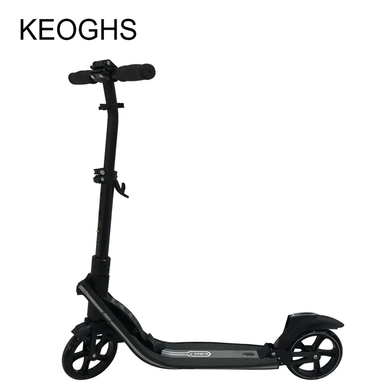 Алюминиевый самокат для взрослых и детей складной PU2wheels амортизация при