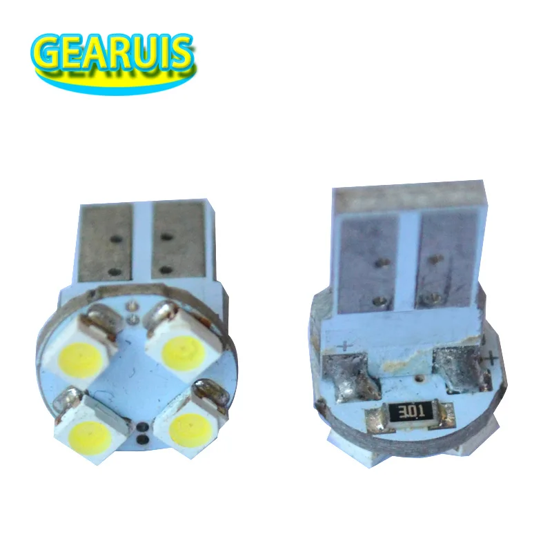 

100pcs/lot T10 PBC W5W 1210 3528 4 SMD LED Car Side Wedge Light 4SMD 194 927 161 Lamp Bulb white blue red