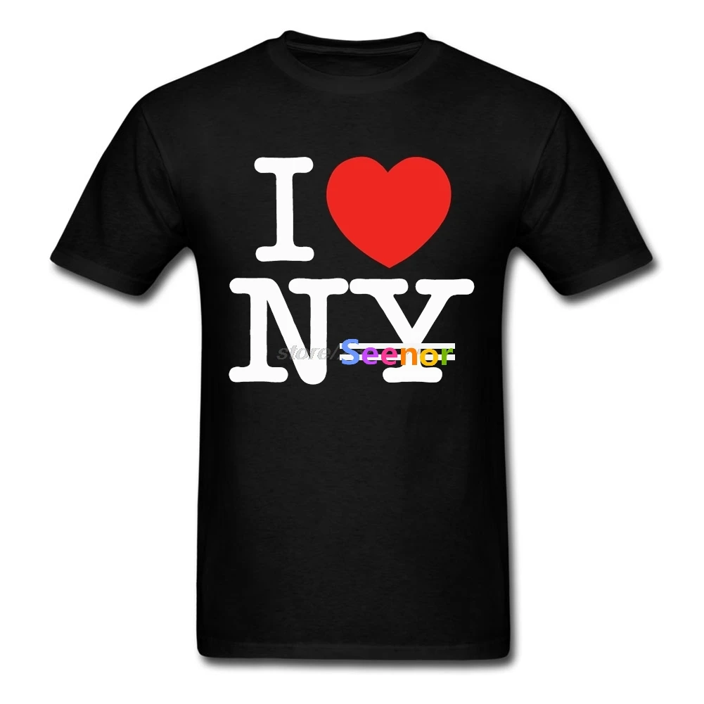 New Classical For Men I Love NY New York Printed Heart Clothes O Neck