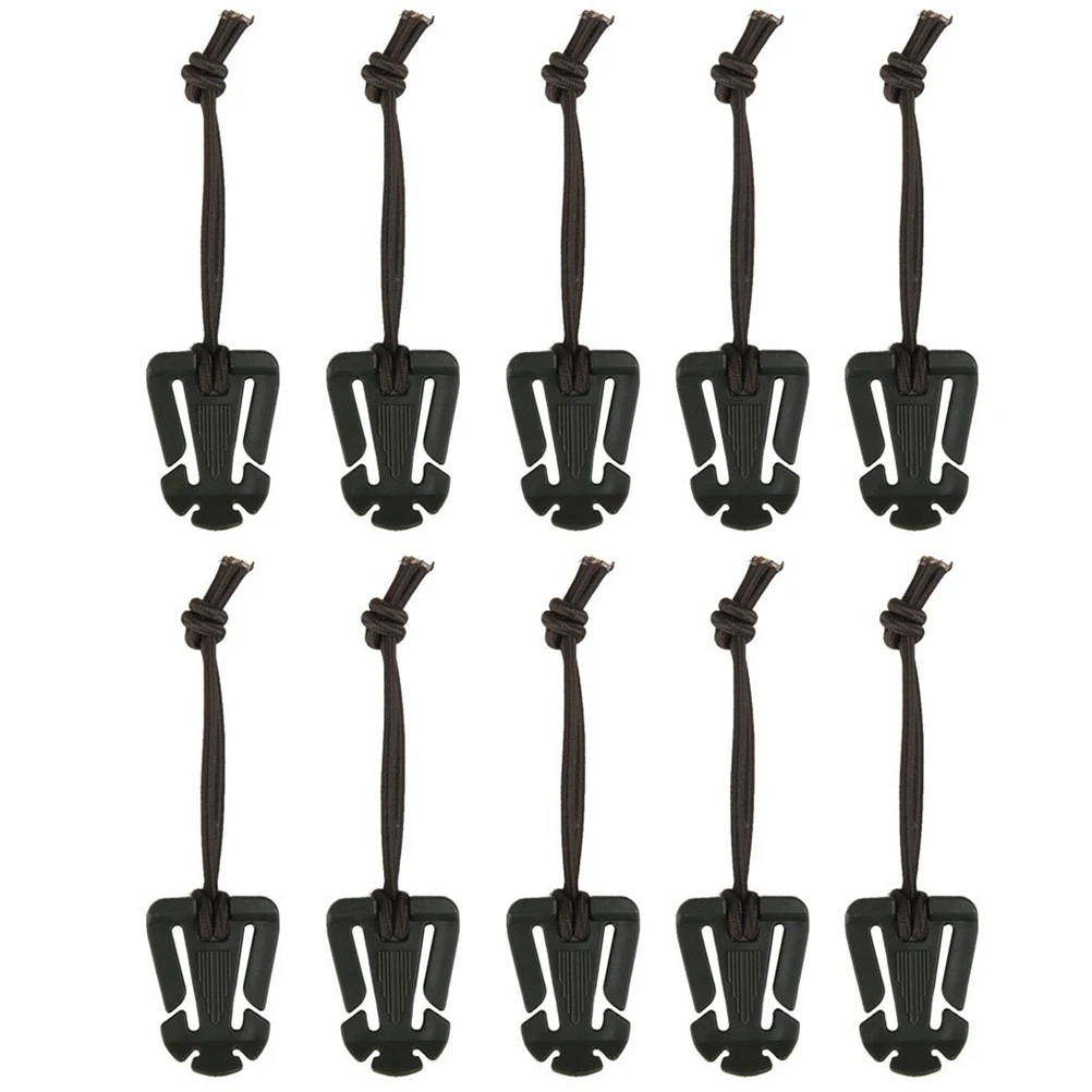 

10pcs Molle Web Dominator Buckles Strap Clip Belt Keeper Tactical Strap Management Tool with Elastic String for Backpack Webbing