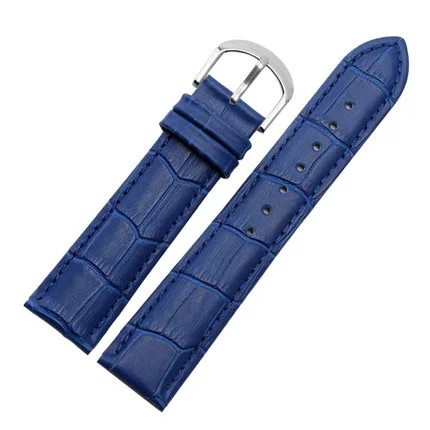 Замена для Casio ремешок для часов Ремешки 22 мм 24 мм кожаный ремешок для часов Ремешки для часов 18 мм 20 мм Correas Para Reloj - Цвет ремешка: Navy blue