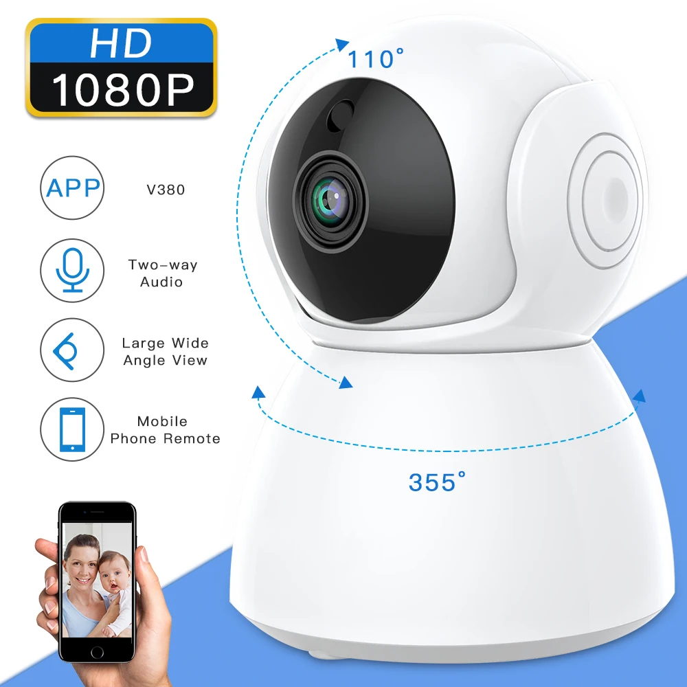 Cena SDETER 1080P 2MP bezpieczeństwo w domu kamera IP bezprzewodowa kamera wifi bezprzewodowy dostęp do internetu nadzoru CCTV dwukierunkowy dźwięk IR Night Vision niania elektroniczna baby monitor