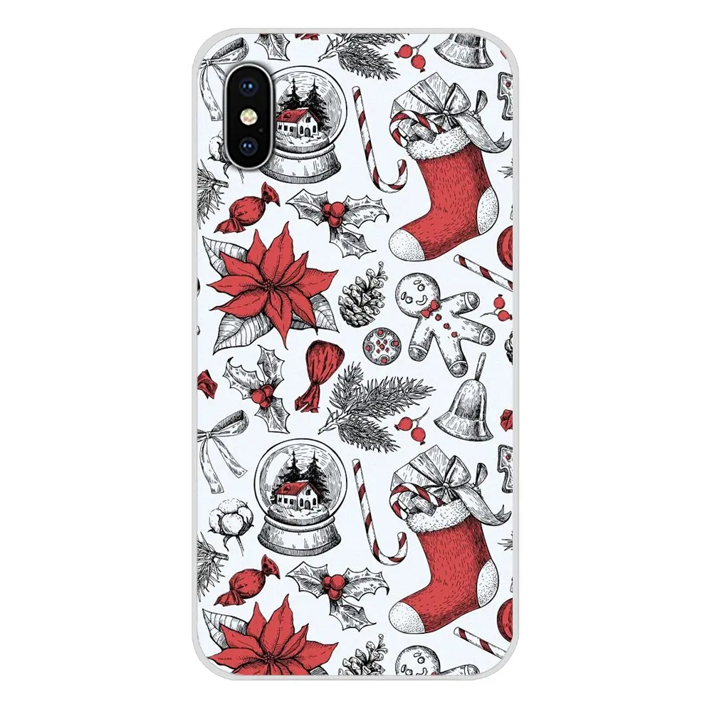 Аксессуары чехлы для Samsung Galaxy S4 S5 MINI S6 S7 edge S8 S9 S10 Plus Note 3 4 5 8 9 Новогодний