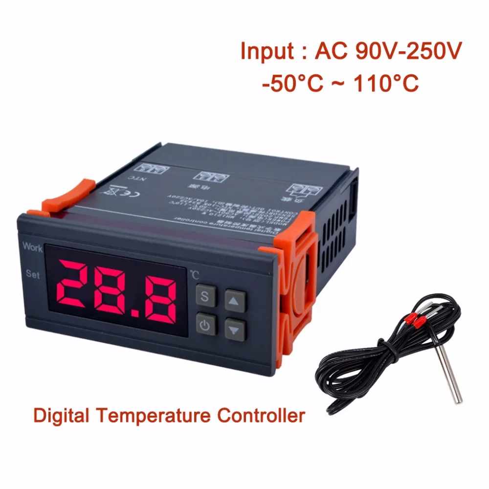 

MH1210W Digital Temperature Controller -50~110 Celsius Degree Thermocouple Thermostat Refrigeration Heating Regulator