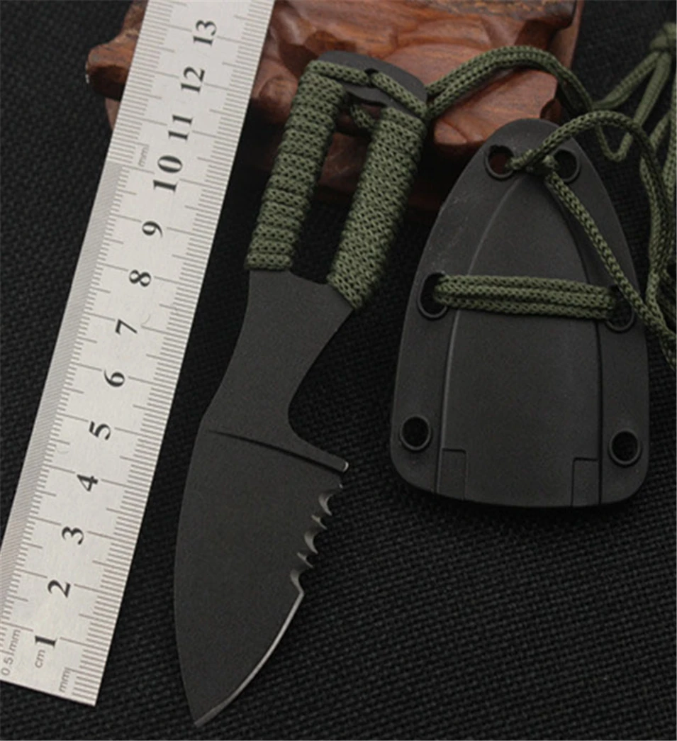 

2017 Straight Fixed Blade Knife Pocket Survival Hunting Knives Tactical Knife With Sheath 58HRC hardness birthday present