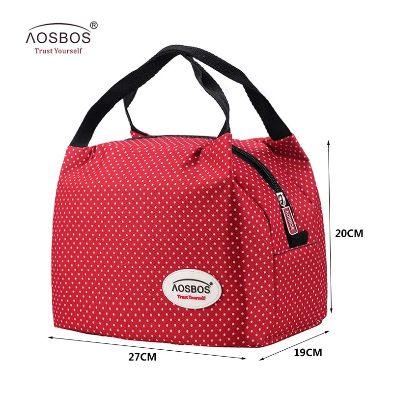 Aosbos портативные Термосумки для ланча для женщин, детей, мужчин, модная сумка-холодильник для пикника, сумка для ланча, изолированная сумка для путешествий, сумки-тоут для еды, коробка - Цвет: A818Mw-6