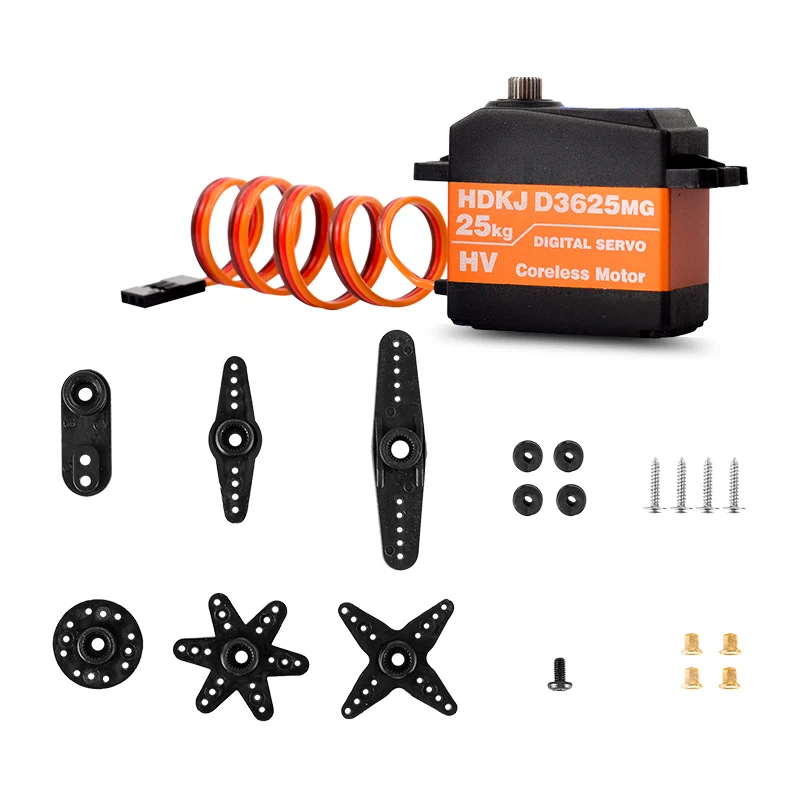 

1PCS HDKJ D3625 Waterproof Servo Metal Gear Digital Servo 180Degree 25KG High Torque Servos for RC Model Car Speed Boats Parts