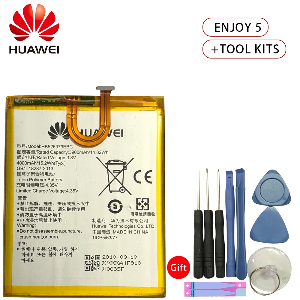 

Hua Wei Original Phone Battery HB526379EBC For Huawei Y6 Pro / Enjoy 5 / Honor 4C Pro 4000mAh Replacement Batteries