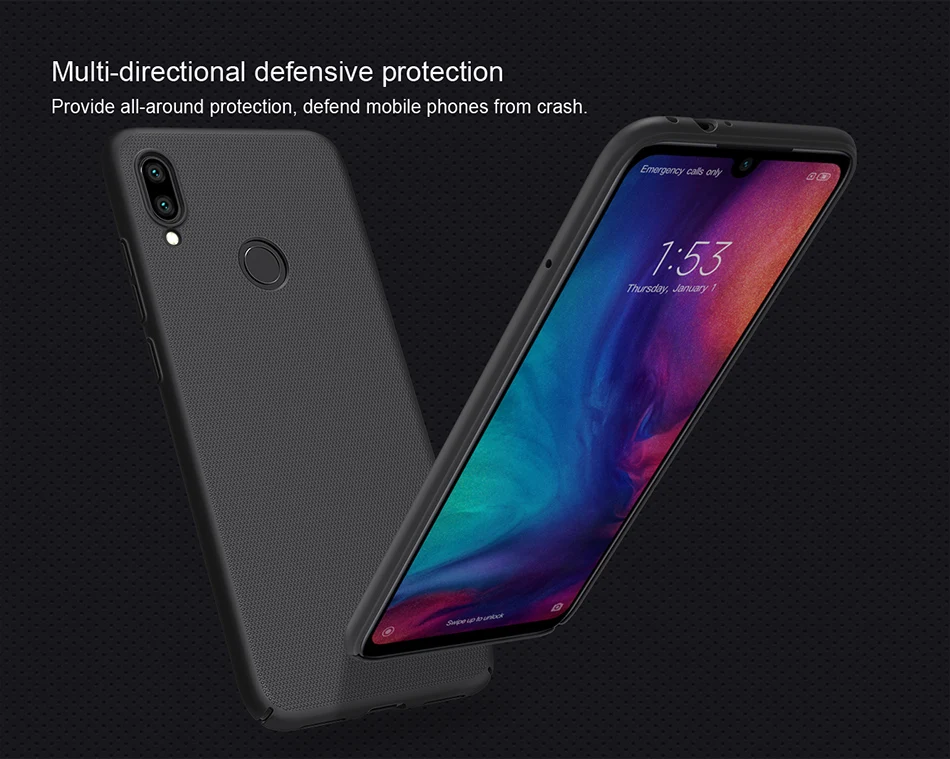 Матовый чехол для Xiaomi Redmi Note 7, чехол для телефона Nillkin, супер матовый Защитный матовый Жесткий Чехол, задняя крышка для ПК Redmi Note7 Pro