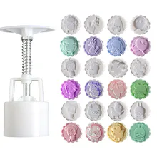 Новинка, форма для лунного торта, цветок, Праздник середины осени, Ручной пресс, лунная форма для торта, набор форм# NE1003