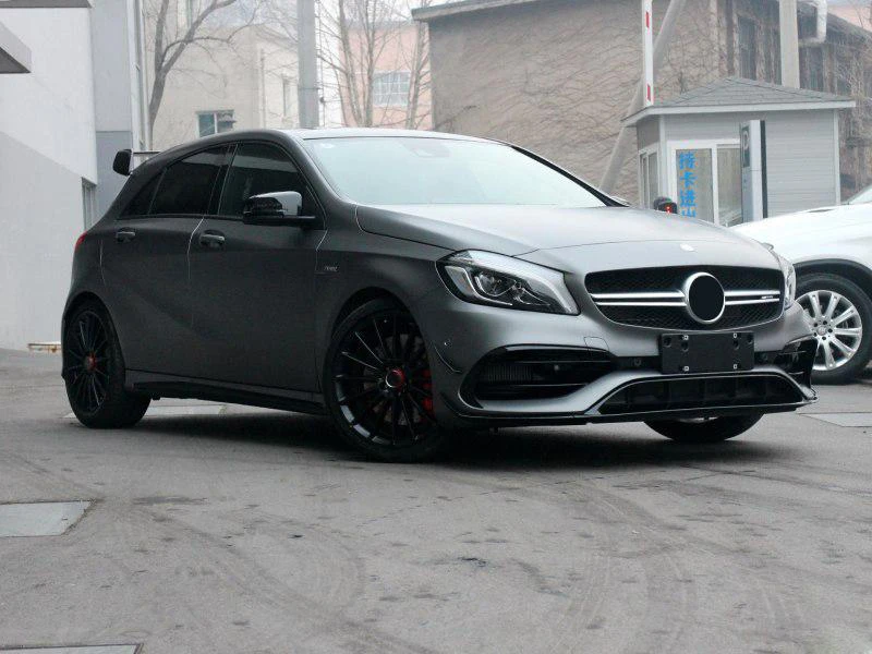 Для Mercedes Benz A-Class W176 a200 a250 ABS передний бампер для губ Canards 8 шт./компл. A45 передний бампер сплиттер 16-18