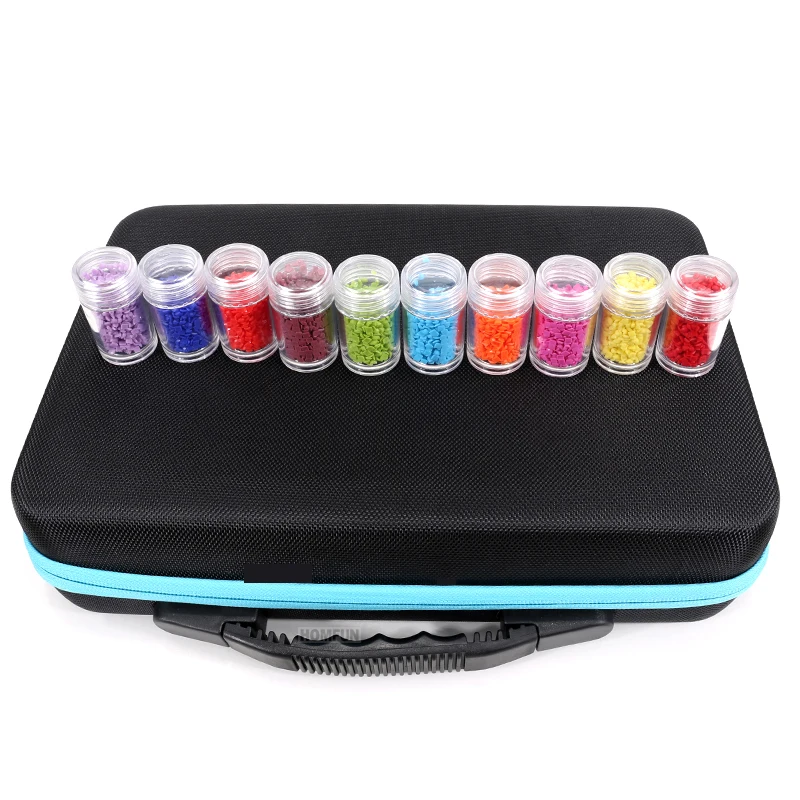 

60 Bottles Diamond storage box New embroidery diamond painting tool Drill Storage Hand bag Zipper Design