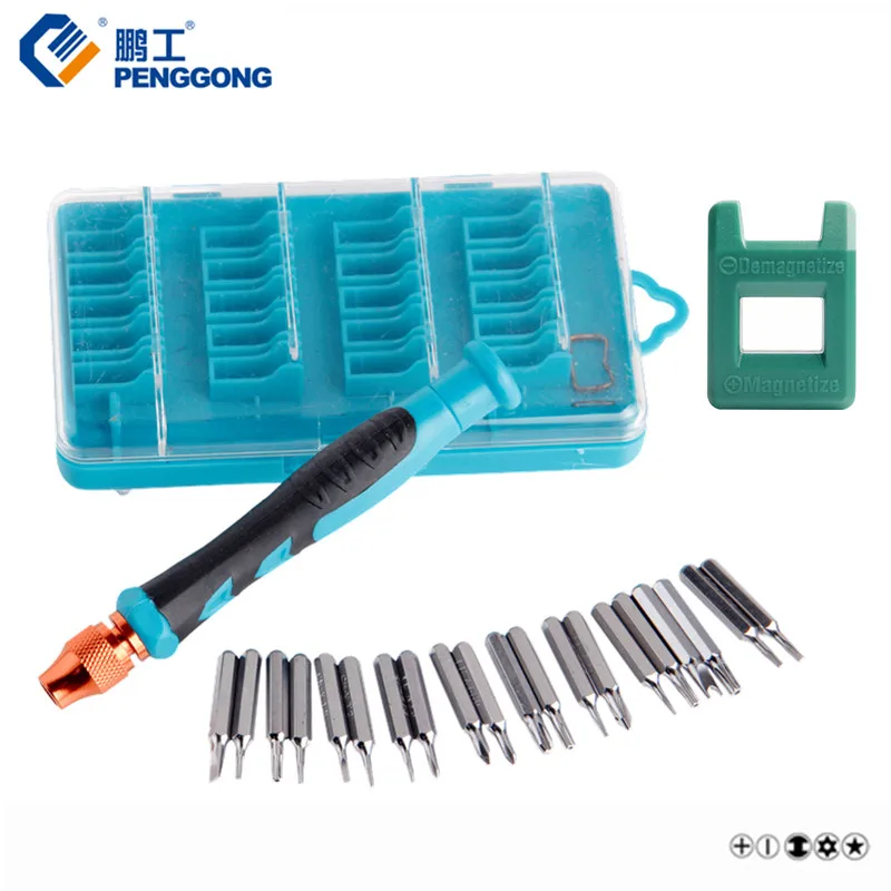 

PENGGONG Mini Srewdriver Bit Set Magnetizer Demagnetizer Multifunction Screwdriver Kits for Cell Phone Laptop Tools