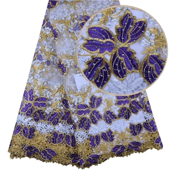 

Beautiful Lace Fabric African Lace Fabric With Rhinestones Nigerian French Fabric High Quality African Tulle Lace Fabric 1386