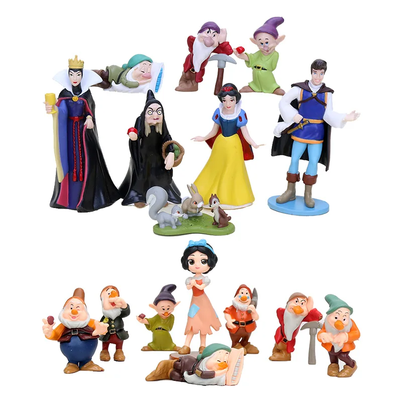 

3-8cm PVC Princess Snow white Snow White and the Seven Dwarfs Queen Prince Figure Play