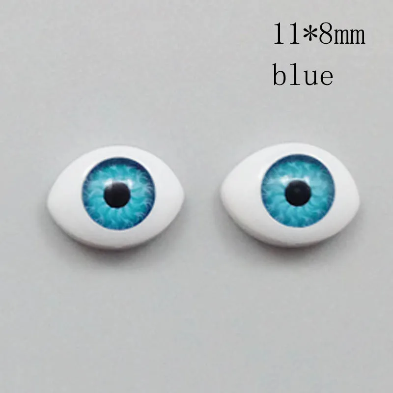 4 пар/лот 11*8 мм DIY глаза для BJD куклы Замена Серебряный Коричневый Зеленый Синий Глазные яблоки DIY аксессуары для BJD кукольный домик