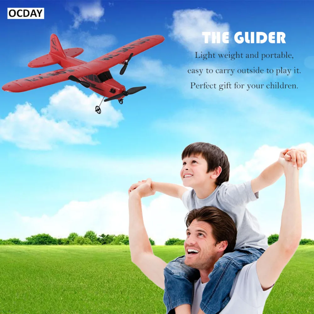 OCDAY FX803 Remote Control RC Plane Glider Aerodone Toy Children Audult 150m Foam Airplane Red Blue Battery RC Drones