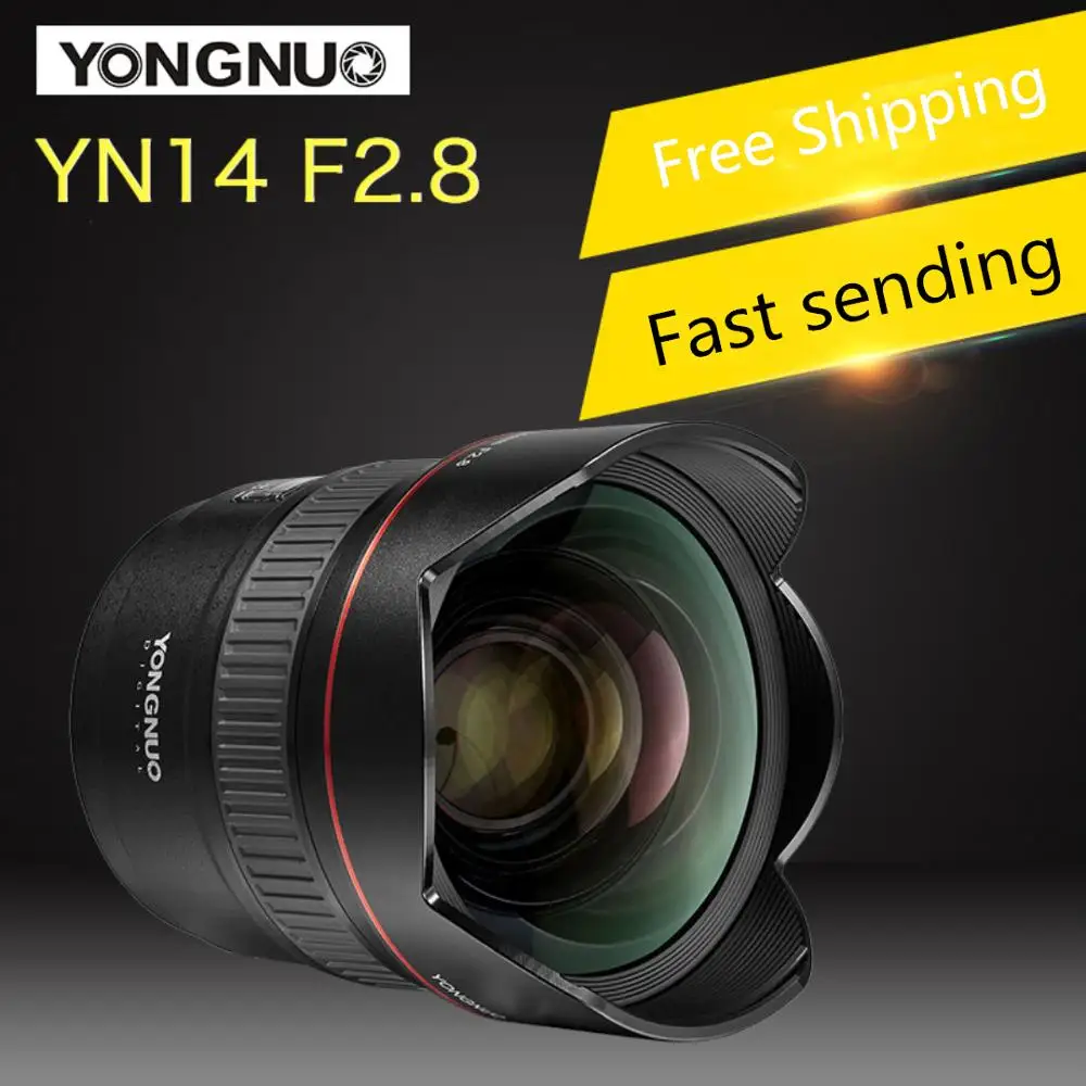 YONGNUO 14 мм F2.8 ультра-широкоугольный объектив YN14mm с автофокусом AF MF с металлическим креплением для Canon и nikon