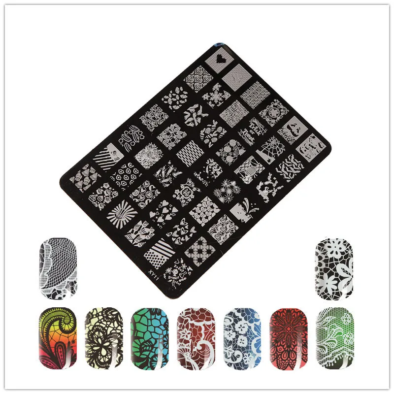 

Nail art latest printing template printing plate nail template authentic blue film 15 medium