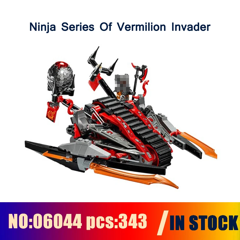 Совместимость ninjago 70624 модели строительство 06044 343 шт. ниндзя серии Vermilion Invader