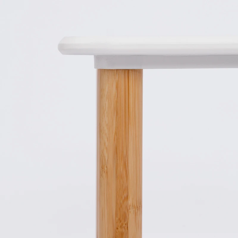 Kitchen Trolley Bamboo Coffee Table On the Wheel Storage Holder Multipurpose Shelf Display Rack Home Furniture ZEN'S BAMBOO