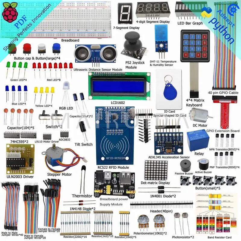 New RFID Raspberry Pi B + 2-generation B-type T-GPIO Expansion Kit Intermediate / Python DC Motor | Электроника