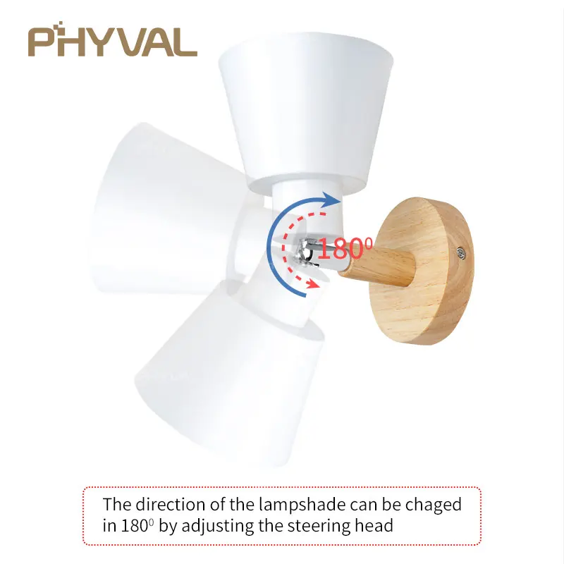 Comprar Luces de pared de madera lámpara de pared de cabecera lámpara de pared de dormitorio lámpara de pared para cocina restaurante moderna lámpara de pared nórdico macarrones