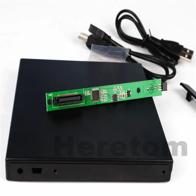  12.7mm USB 2.0 External DVD/CD-ROM Case  IDE/ PATA to SATA Optical Drive External DVD Enclosure For