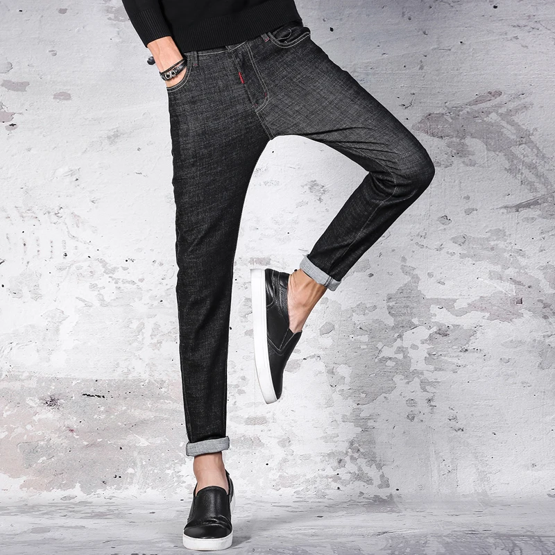 2018 Spring New men Jeans Black Classic Fashion Designer Denim Skinny Jeans men's casual High Quality Slim Fit Trousers