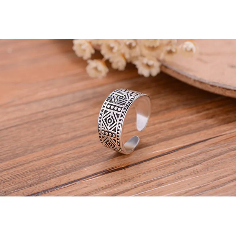 JEXXI Simple Men Rings 925 Sterling Silver Adjustable Wedding Party Finger Ring For Woman Wholesale Price Open Ring Jewelry Anel
