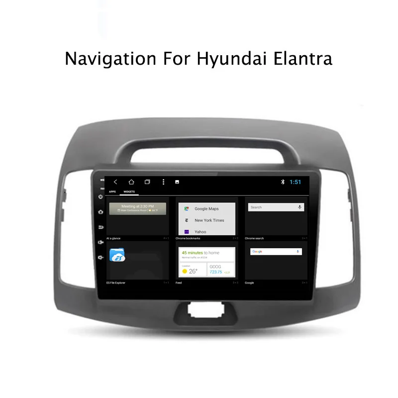 Best NAVITOPIA 9inch 2G RAM 32G ROM Android 8.1 Car DVD Multimedia GPS Navigation for Hyundai Elantra 2008 2009 2010 2