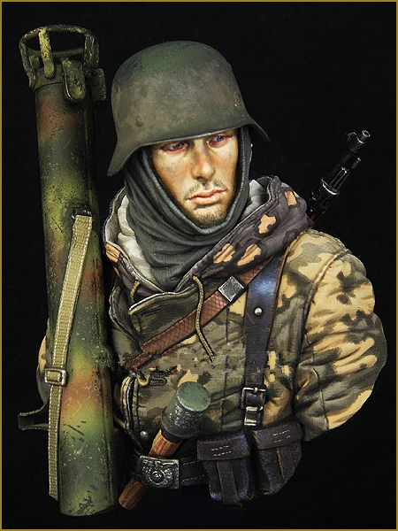 

1/10 Bust resin model kit Young soldier 1944 figures model unpainted XX92