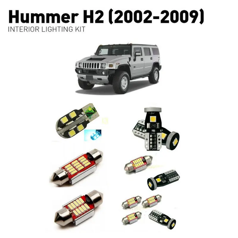 Светодиодные внутренние фары для Hummer h2 2002-2009 19 шт. светодиодные автомобилей