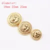 Free shipping 10pcs/Lot Dia 15/18/22/25mm,Gold&silver Color,Metal lion style Buttons, garment accessories DIY materials,LL-033 ► Photo 2/6