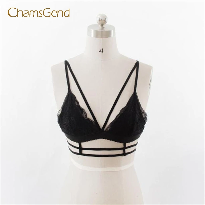 

Chamsgend Coolbeener Women Lace Floral Bralette Bralet Bra Bustier Crop Top Cami Unpadded Tank WH/S dec14